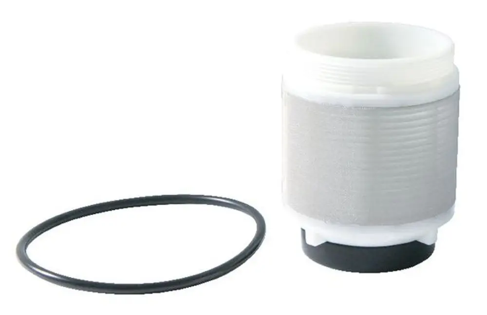 Syr-Filtereinsatz mit einem zylindrischen Gehäuse und einem schwarzen O-Ring, geeignet für Wasserfiltrationsanwendungen.